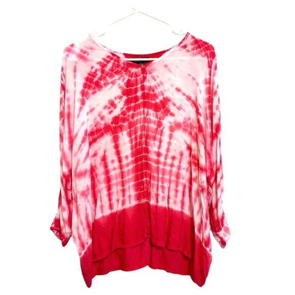 Chelsea & Theodore Tops - 2/$30 Chelsea & Theodore Pink Tie-Dye Dolman Sleeve Top | Small